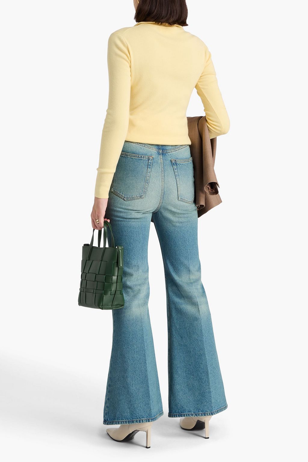 VICTORIA BECKHAM Faded high-rise flared jeans