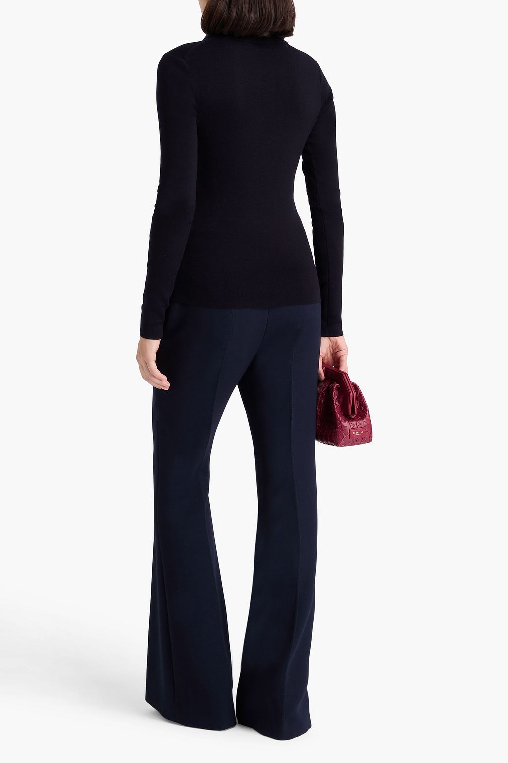 VICTORIA BECKHAM Merino wool-blend half-zip sweater