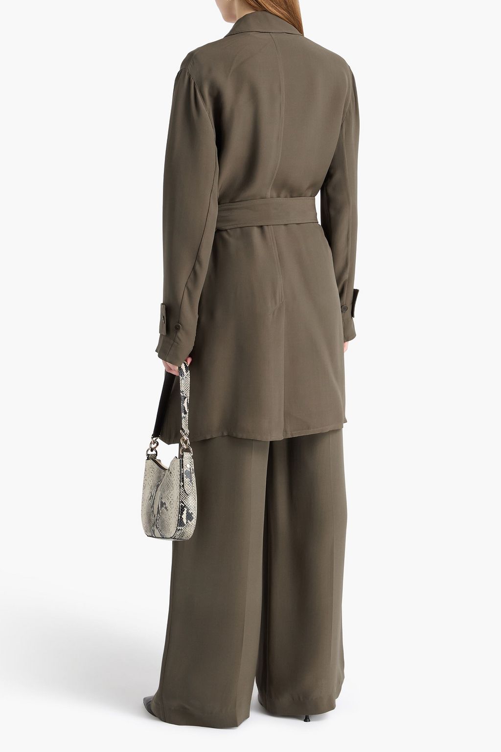 JOSEPH Charah double-breasted silk-blend crepe trench coat