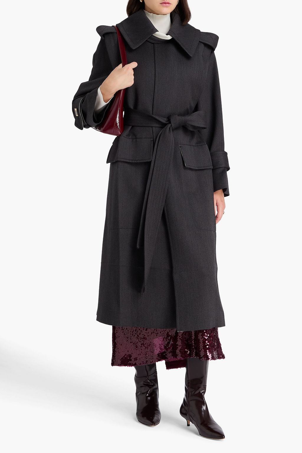 VICTORIA BECKHAM Wool-twill trench coat