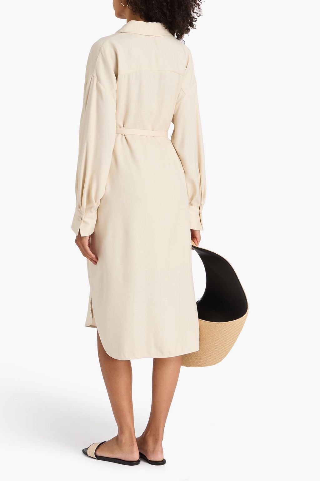 JOSEPH Floreal twill midi shirt dress