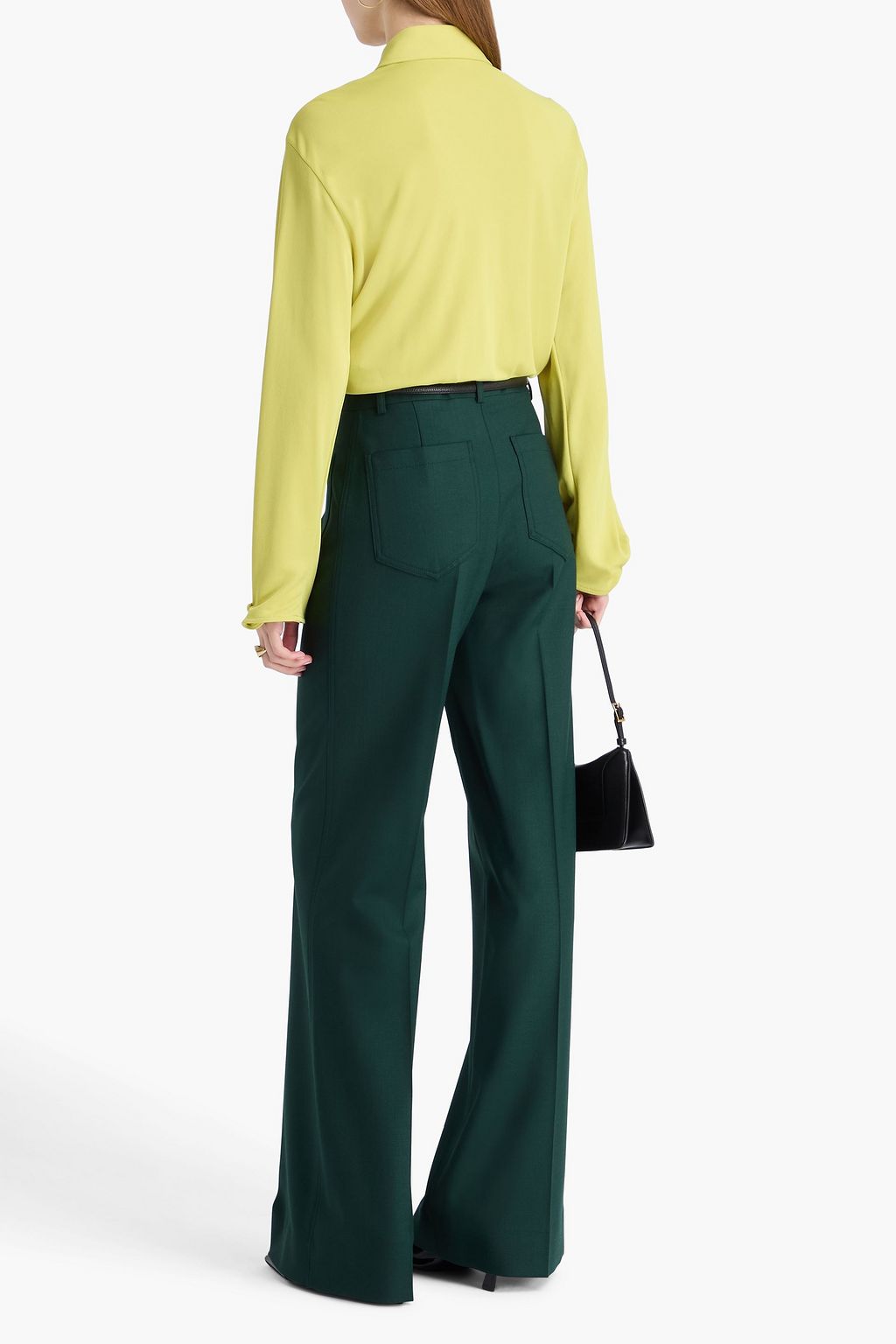 VICTORIA BECKHAM クレープ シャツ ラッフル付き