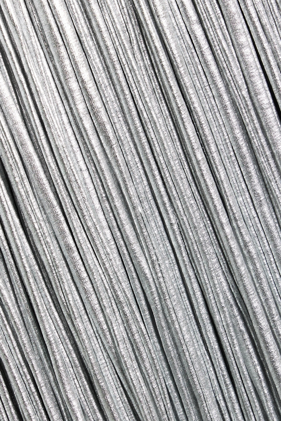 Area Fringed Metallic Cotton-blend Jersey Mini Dress In Gray