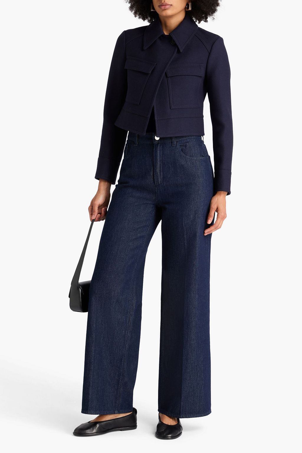 JOSEPH Cranbrook cropped wool-blend twill jacket