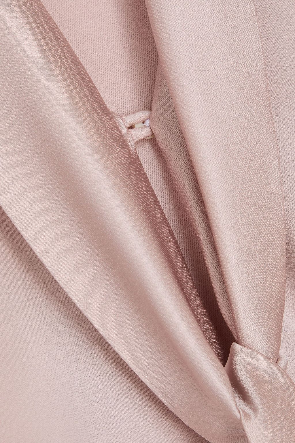 VICTORIA BECKHAM Tie-neck satin-crepe shirt