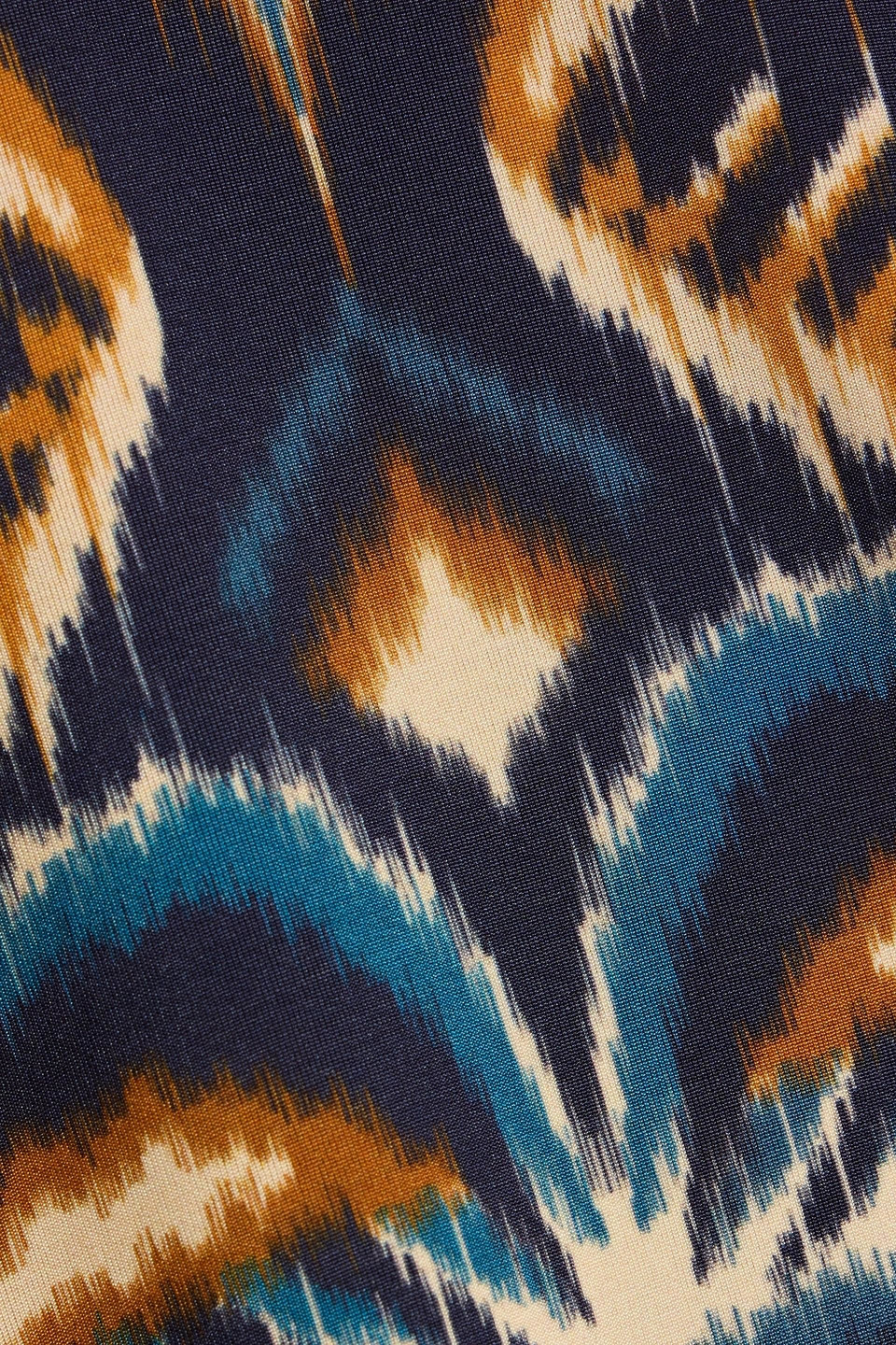Farm Rio Ruched Printed Stretch-jersey Top In Blue