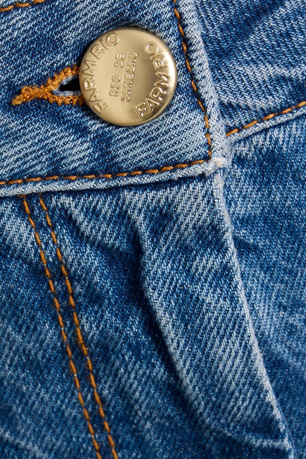 FARM RIO Denim midi skirt