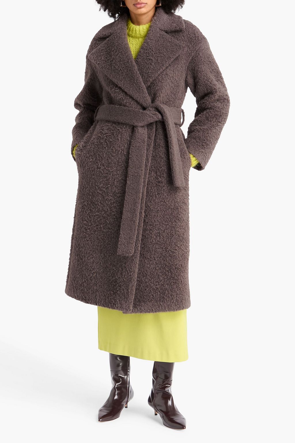 JOSEPH Chalon alpaca and wool-blend coat