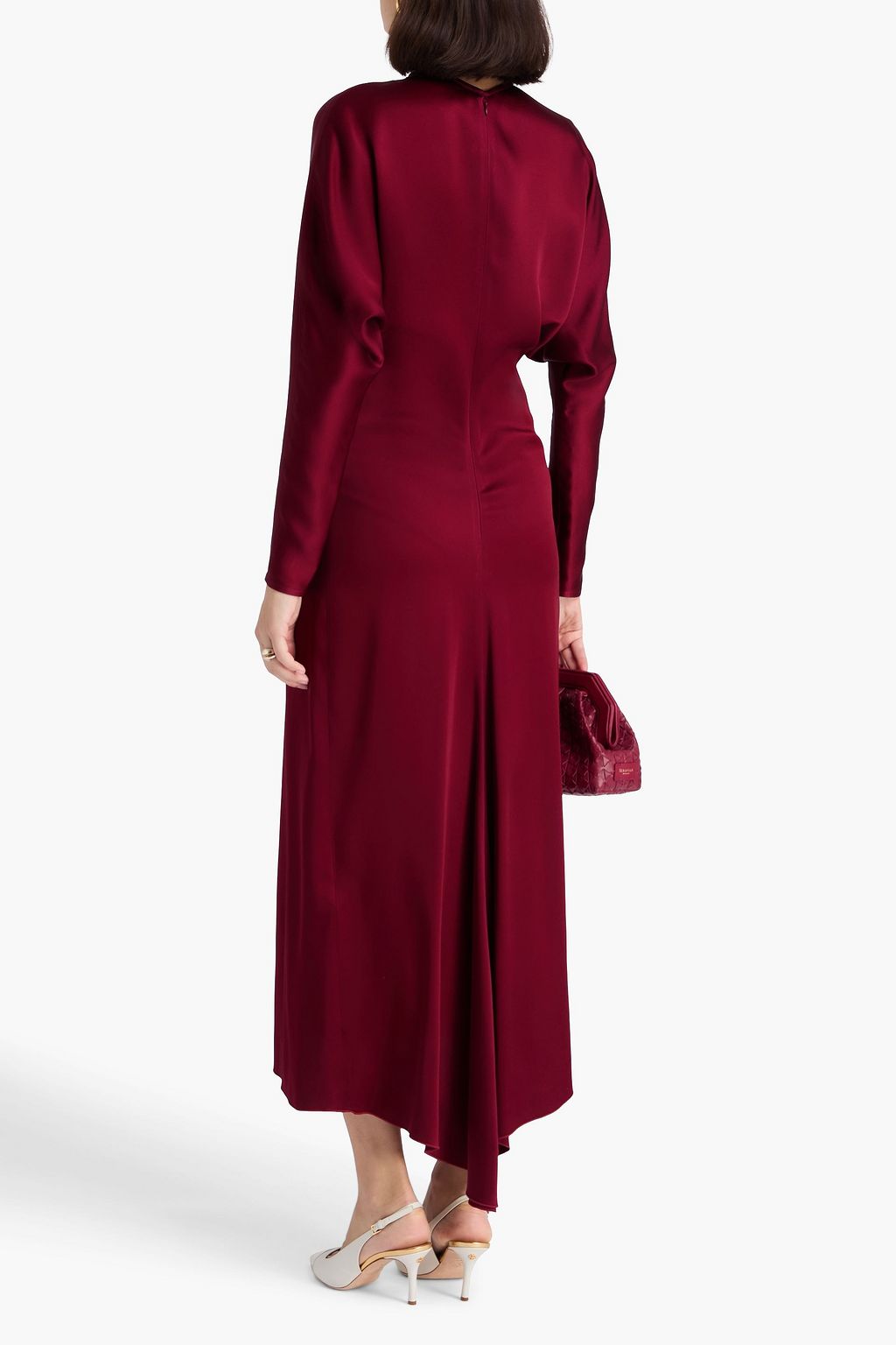 VICTORIA BECKHAM Satin-crepe maxi dress