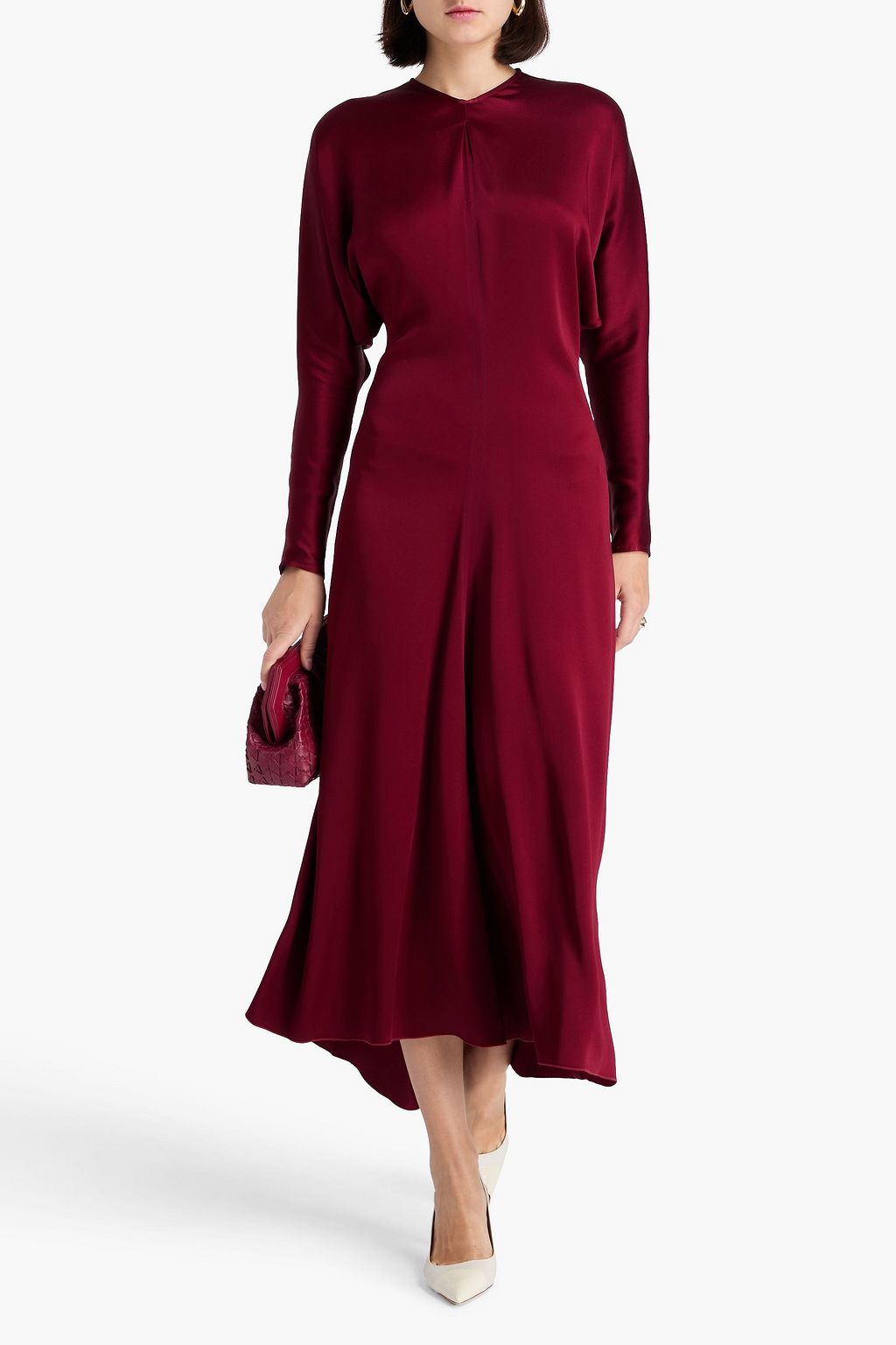 VICTORIA BECKHAM Satin-crepe maxi dress