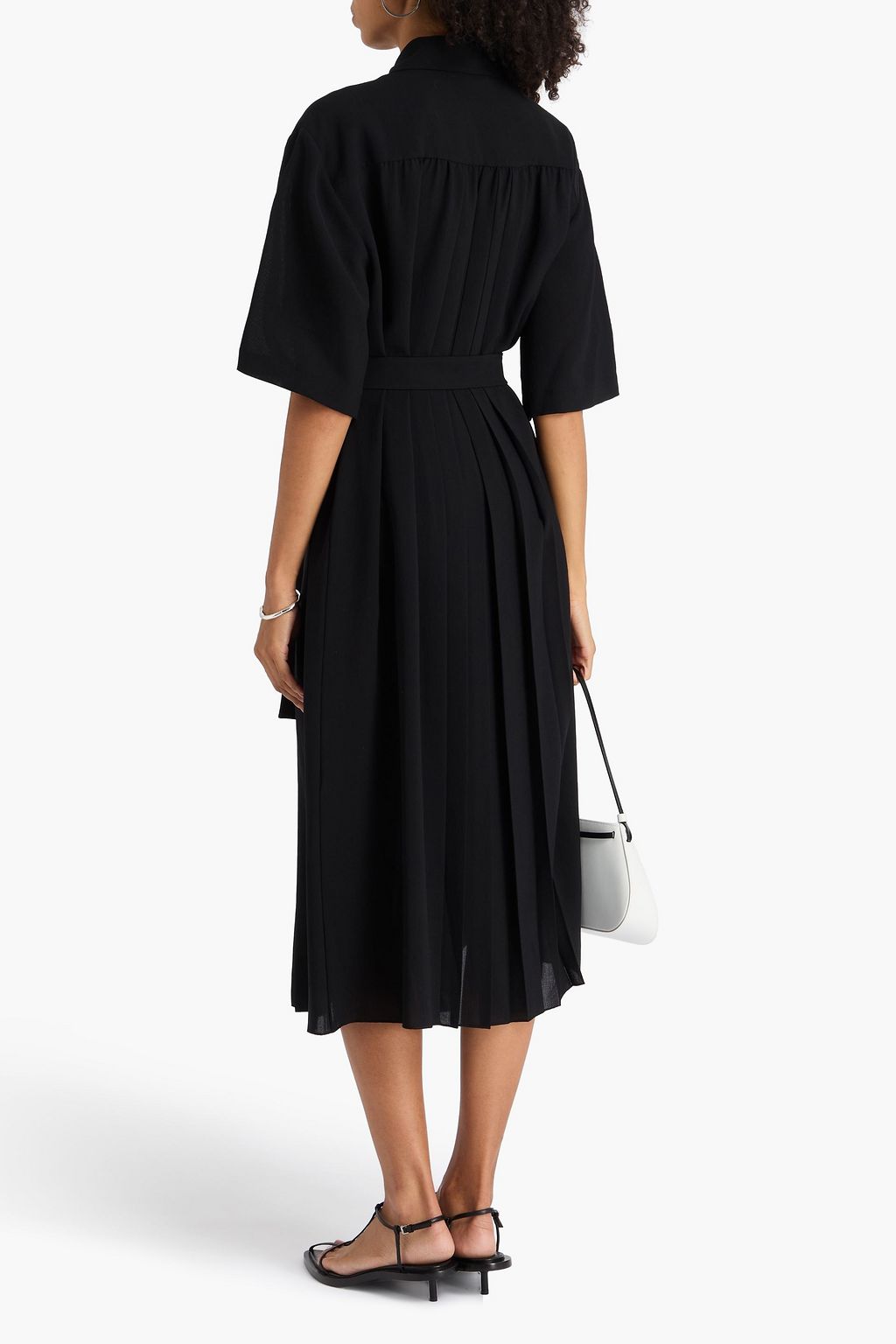 JOSEPH Arcade crepe midi shirt dress