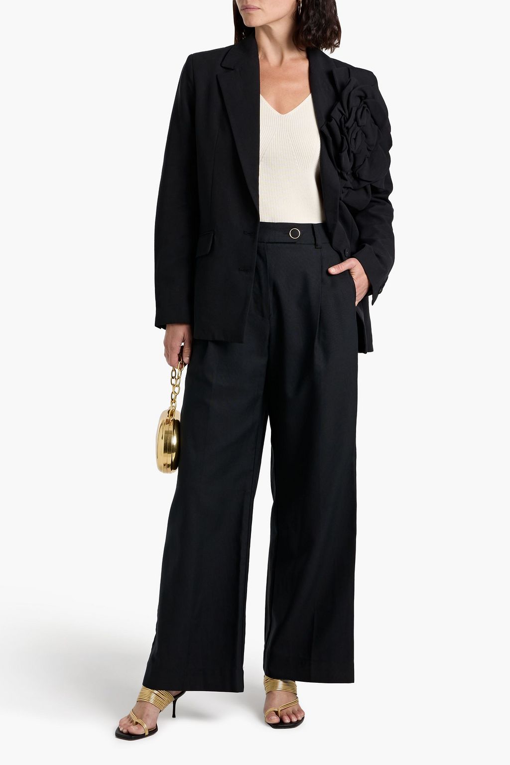 FARM RIO Cotton and Lyocell-blend wide-leg pants