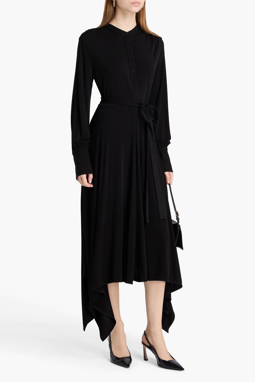 JOSEPH Flandre gathered jersey maxi dress