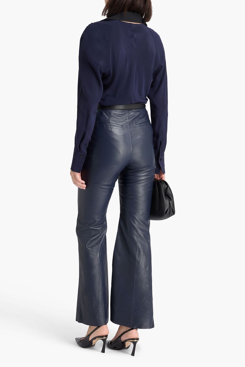 VICTORIA BECKHAM Leather flared pants