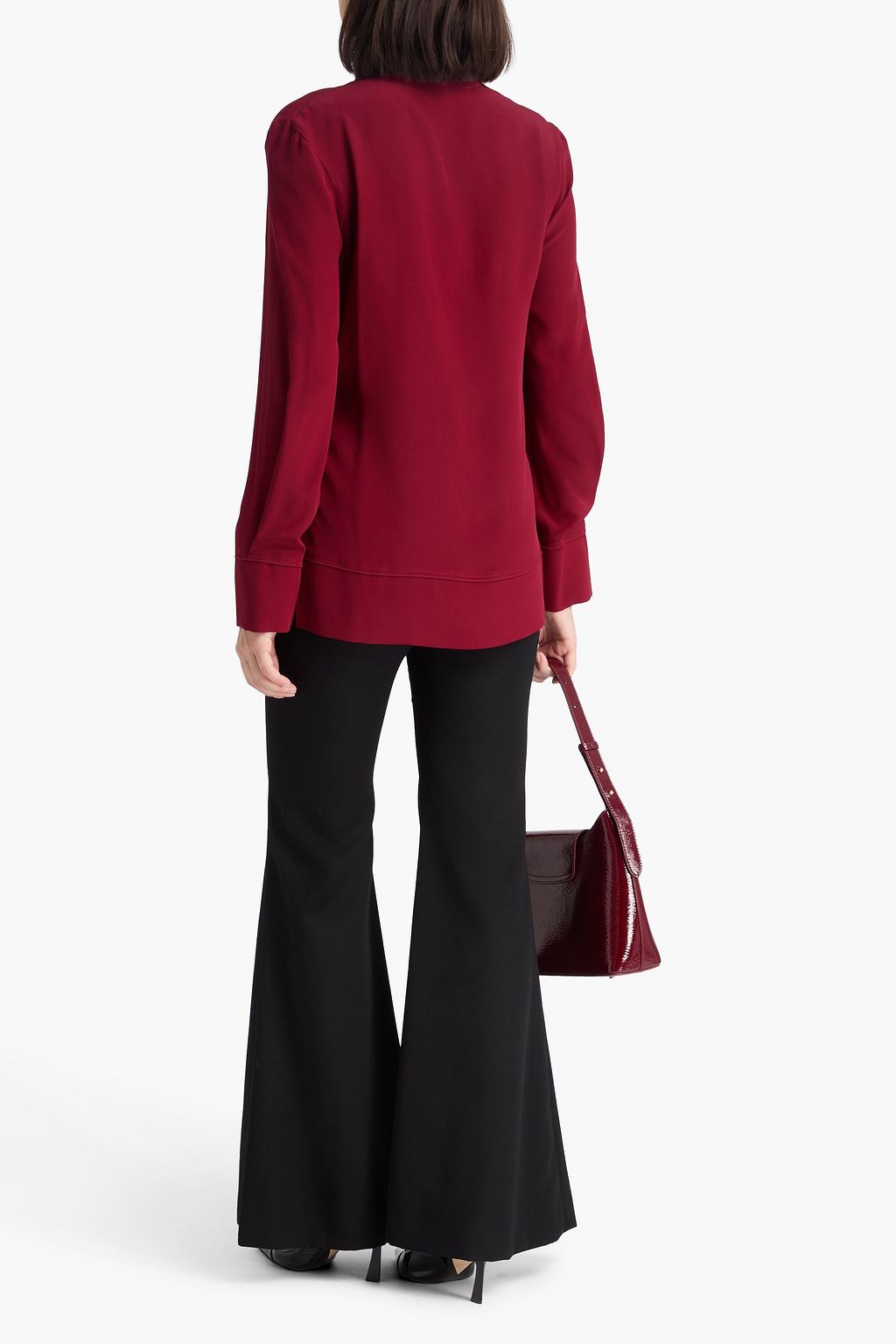 VICTORIA BECKHAM Draped silk crepe de chine blouse