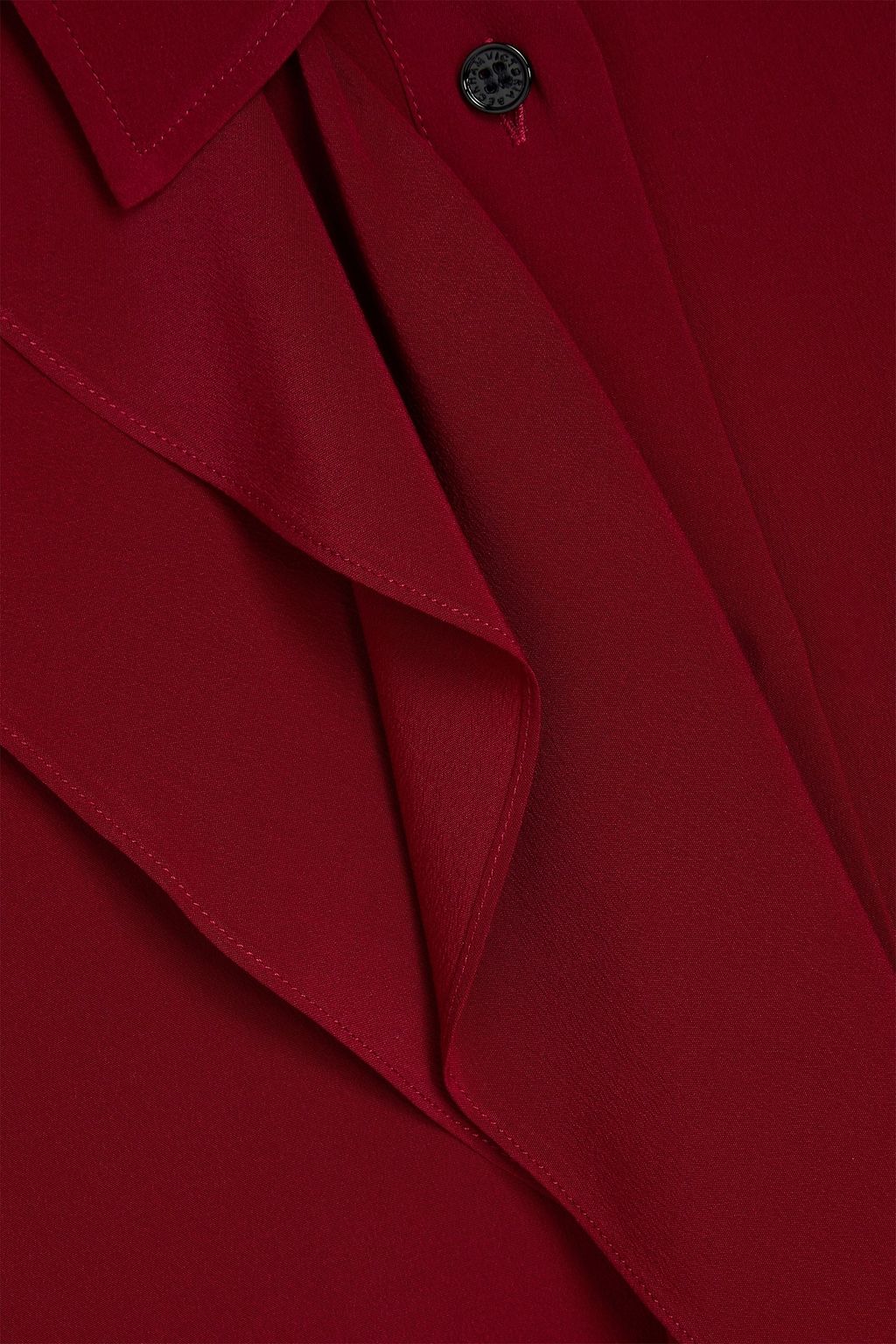 VICTORIA BECKHAM シルククレープデシン シャツ ラッフル付き