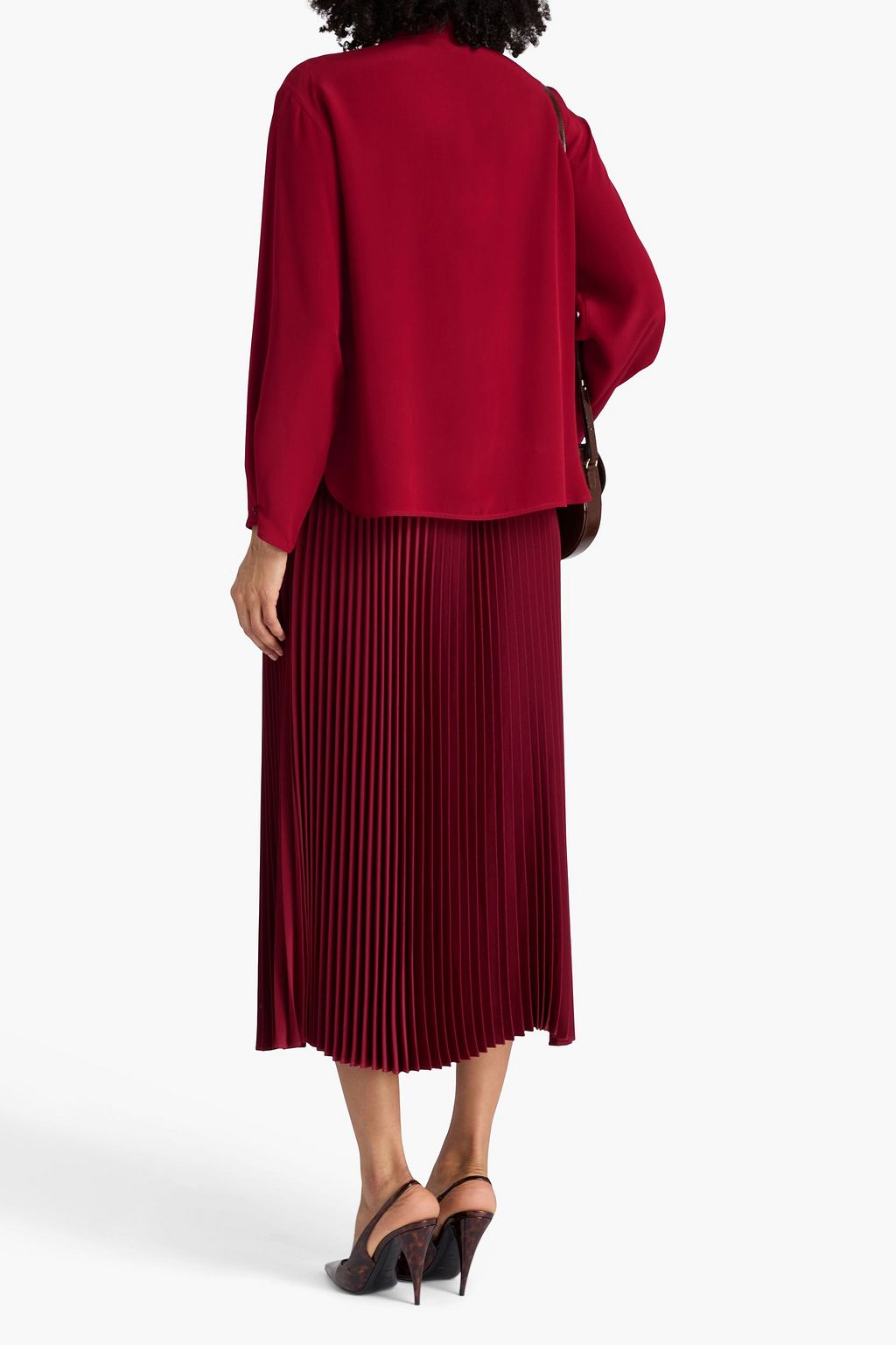 VICTORIA BECKHAM シルククレープデシン シャツ ラッフル付き