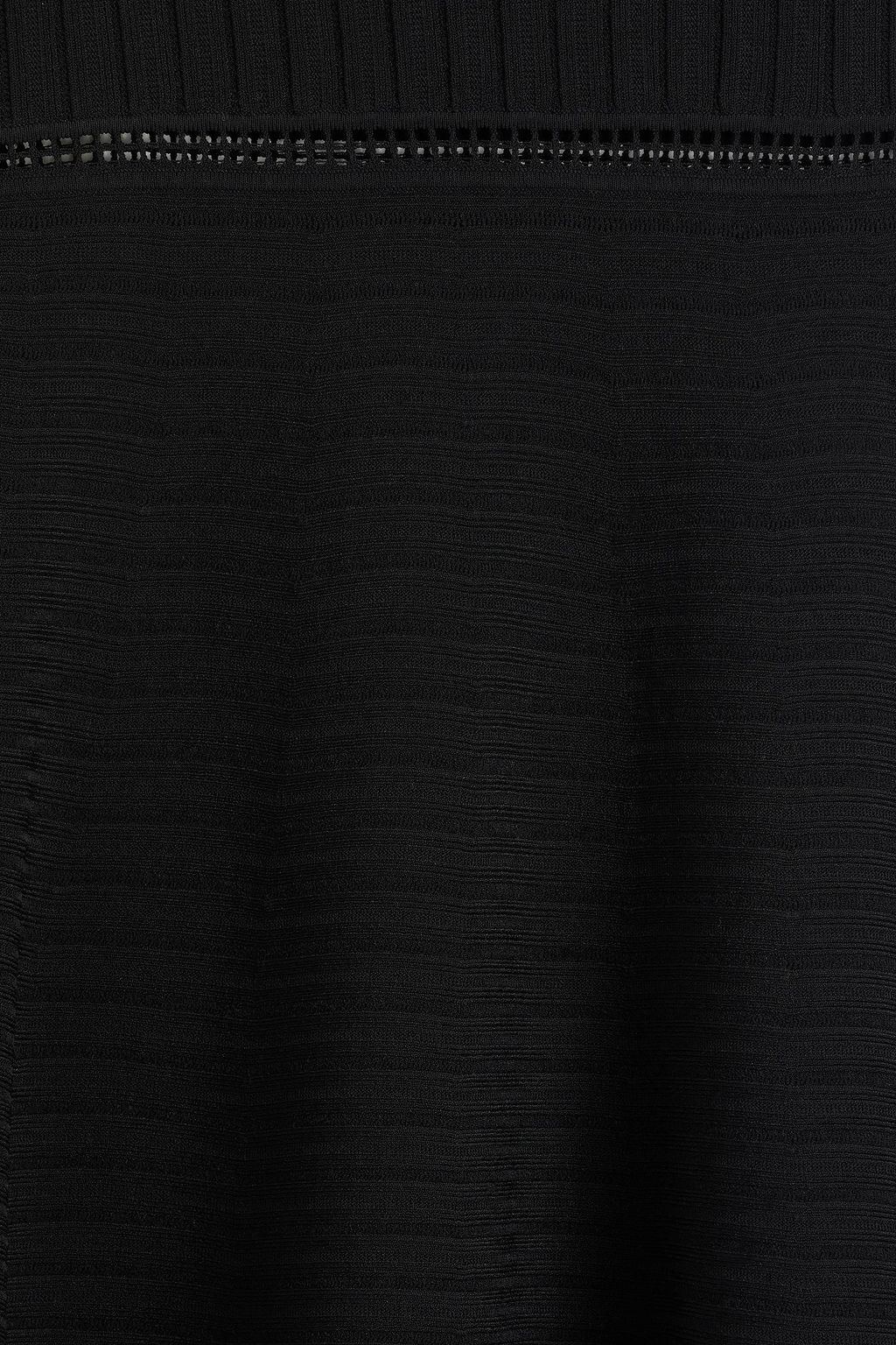VICTORIA BECKHAM Flared ribbed-knit midi skirt