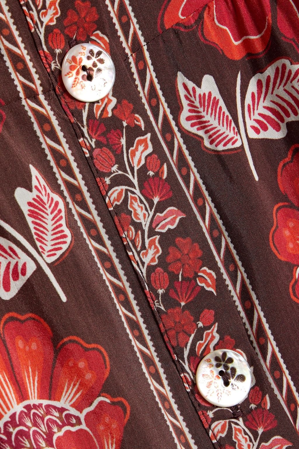 FARM RIO Floral-print cotton-blend voile mini dress