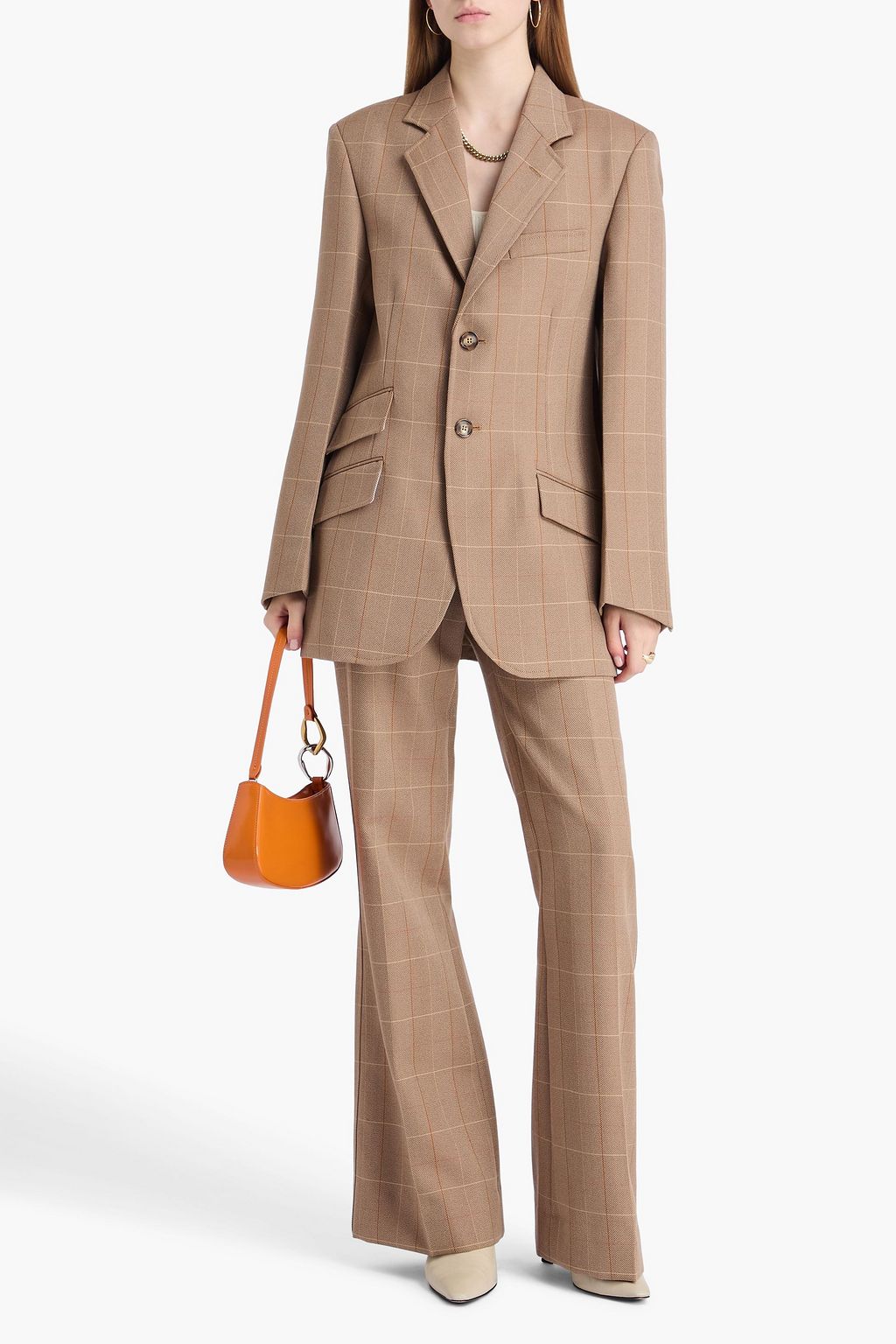 VICTORIA BECKHAM ウール ブレザー チェック