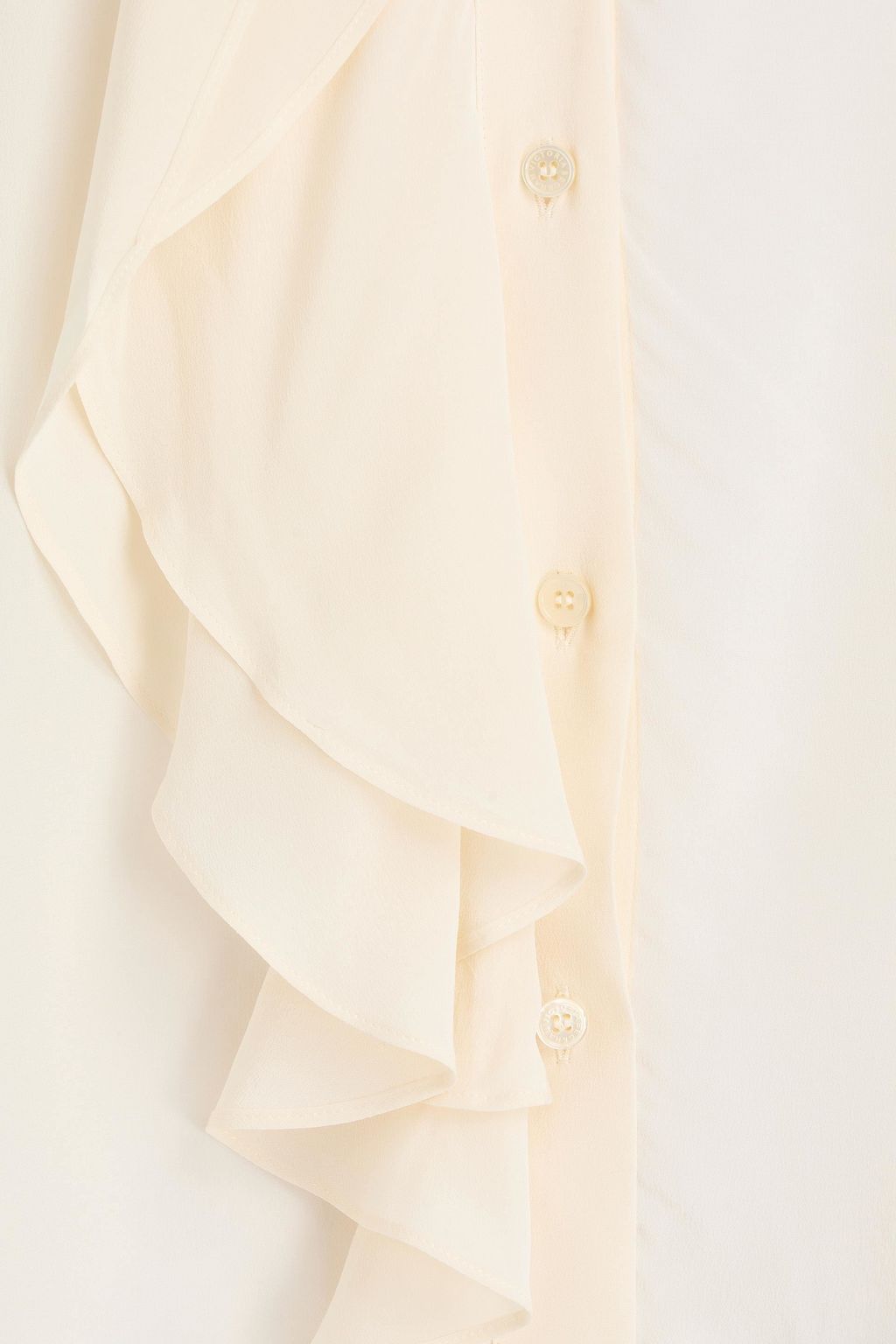 VICTORIA BECKHAM シルククレープデシン シャツ ラッフル付き