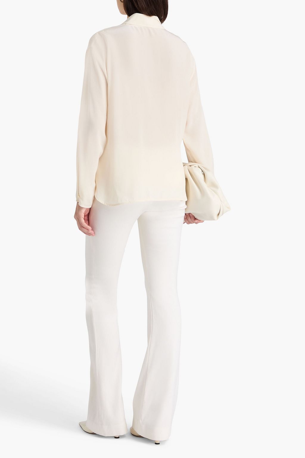 VICTORIA BECKHAM シルククレープデシン シャツ ラッフル付き