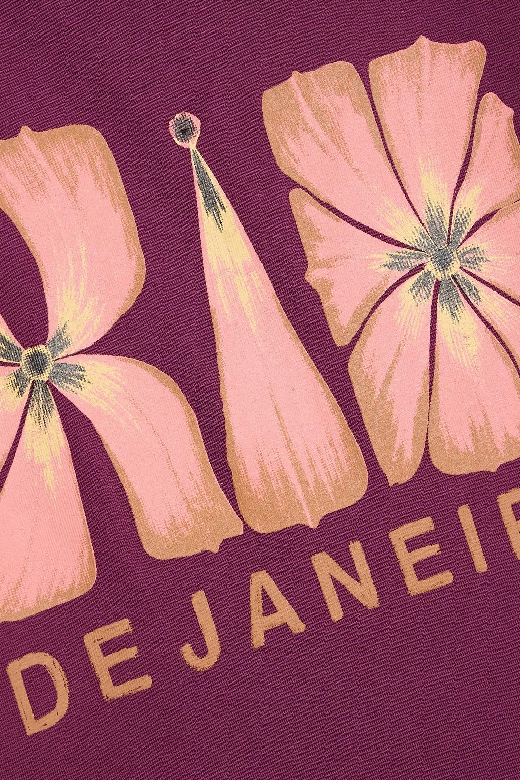FARM RIO Printed cotton-jersey top