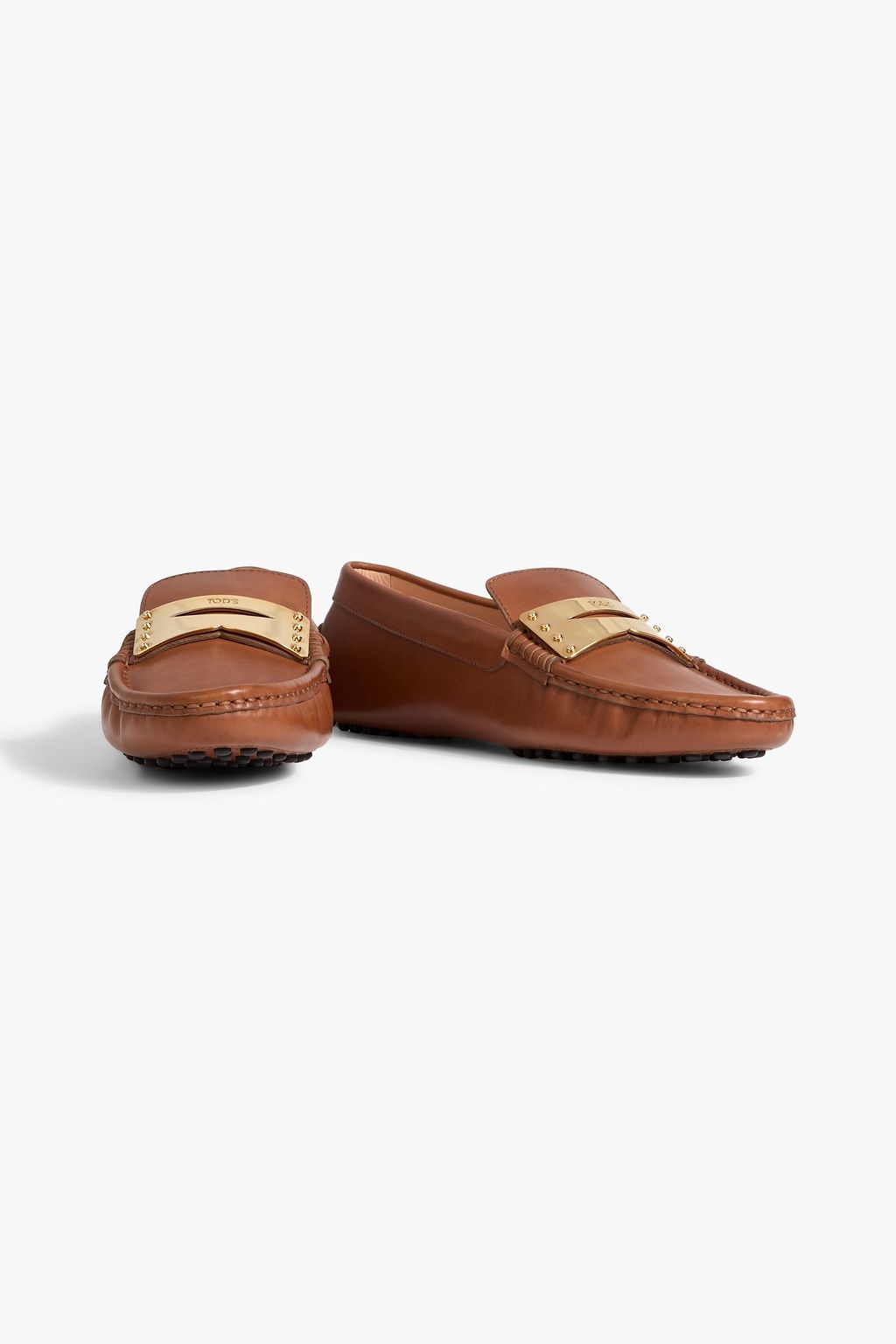 TOD'S Embellished leather loafers