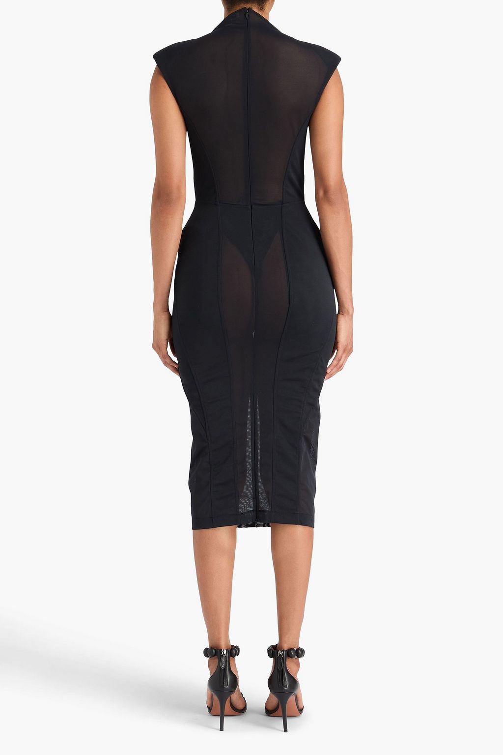 ALAÏA ストレッチチュール ミディワンピース