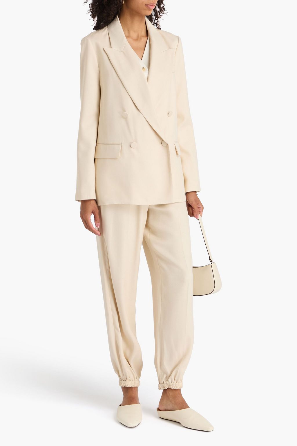 JOSEPH Jaden double-breasted twill blazer