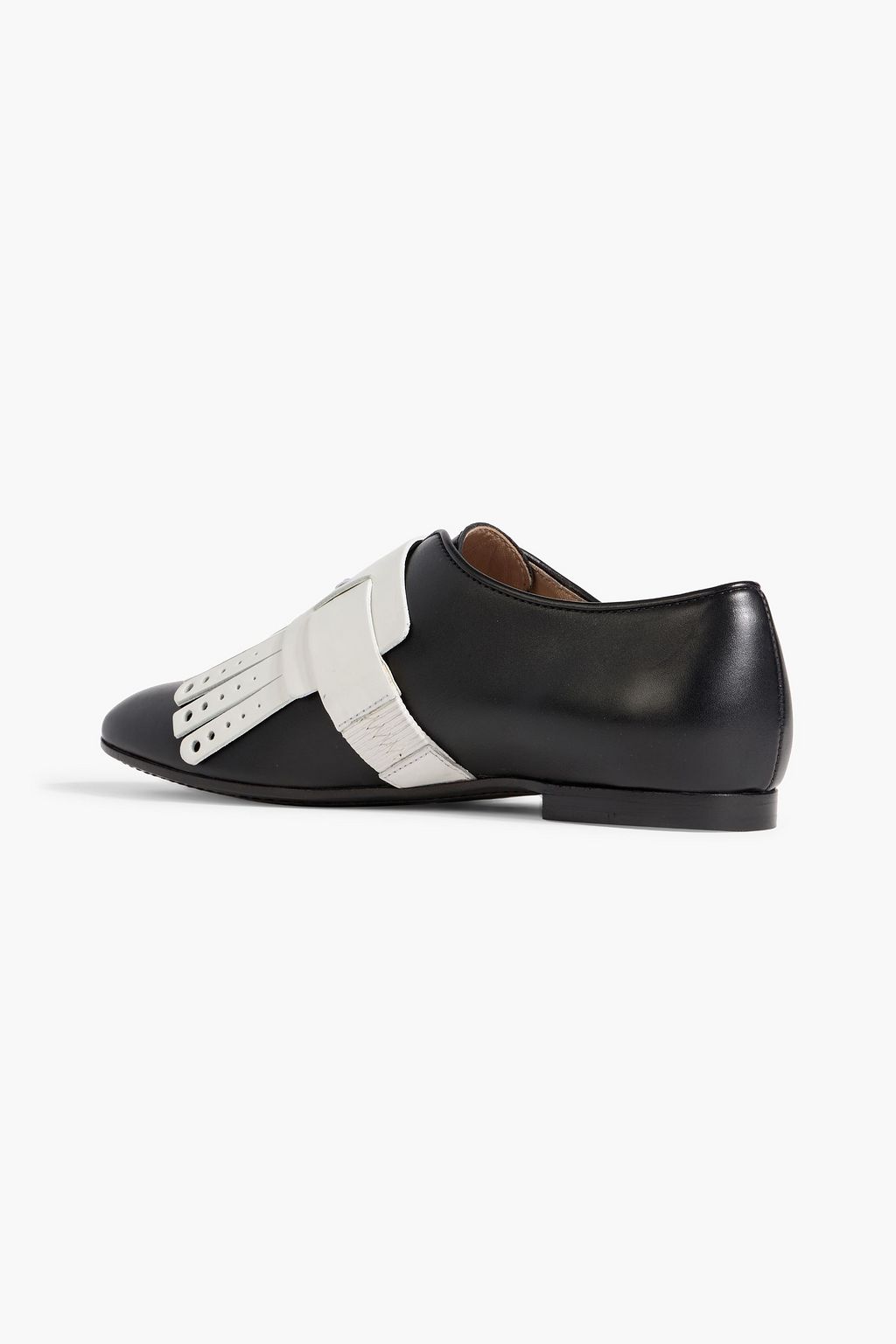 TOD'S Fringed two-tone leather loafers