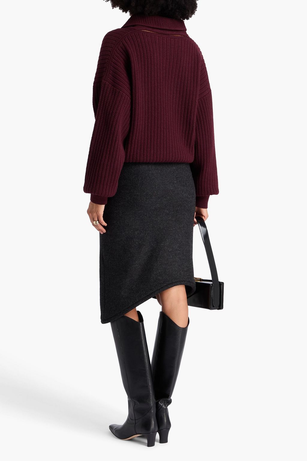 VICTORIA BECKHAM ウールフェルト スカート アシンメトリー