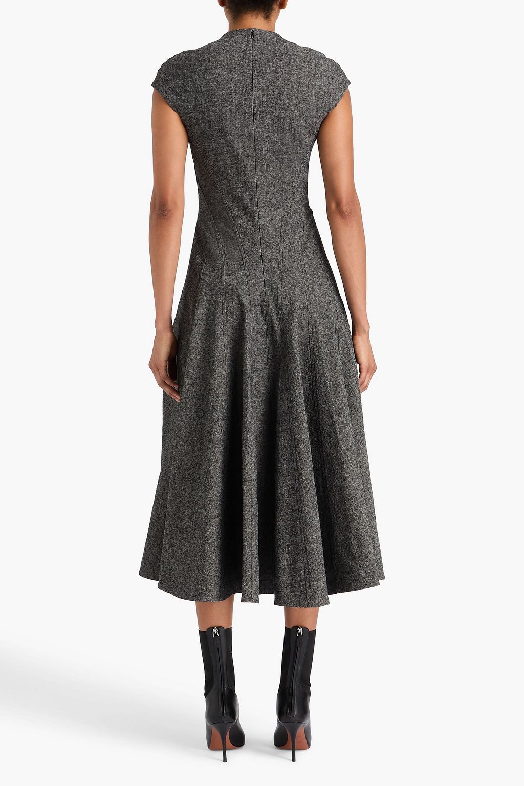 ALAÏA リネン混 ミディワンピース