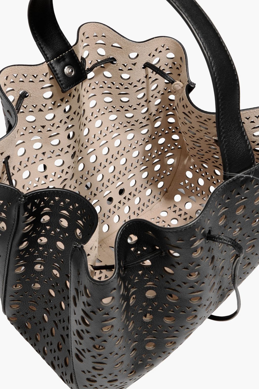 ALAÏA Rose Marie 28 laser-cut leather tote
