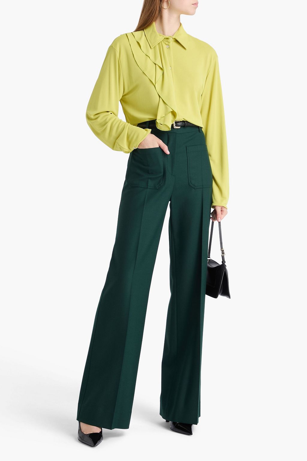 VICTORIA BECKHAM Twill flared pants