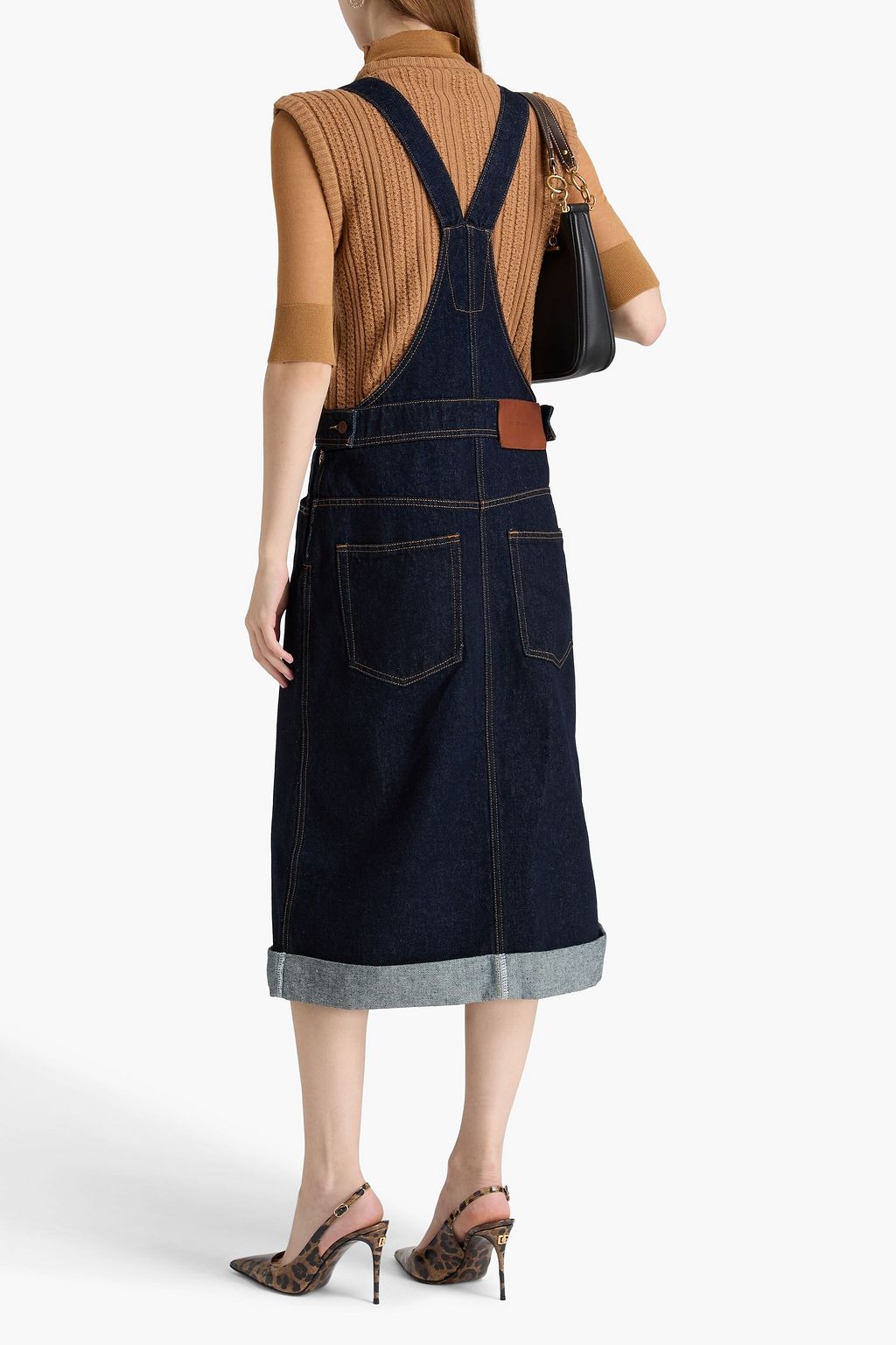 VICTORIA BECKHAM Denim midi skirt