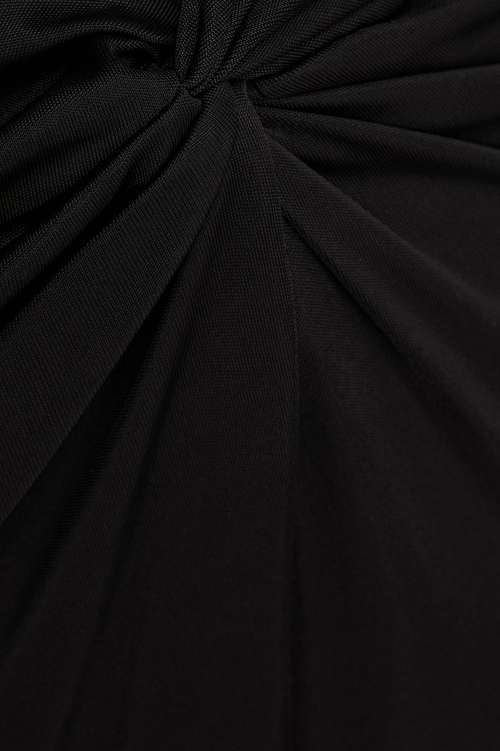 VERSACE Cutout stretch-jersey midi skirt