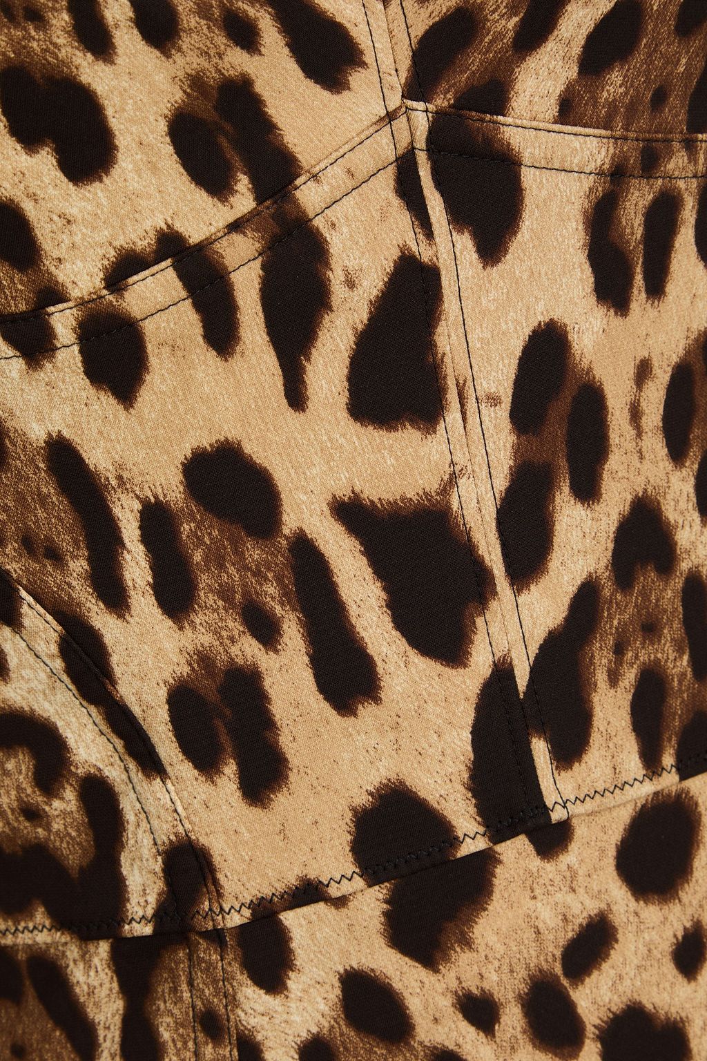 DOLCE&GABBANA Leopard-print silk-blend mini dress