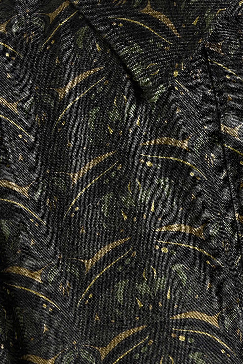 Max Mara Panfilo Print Long Sleeve Silk Twill Shirtdress In Black