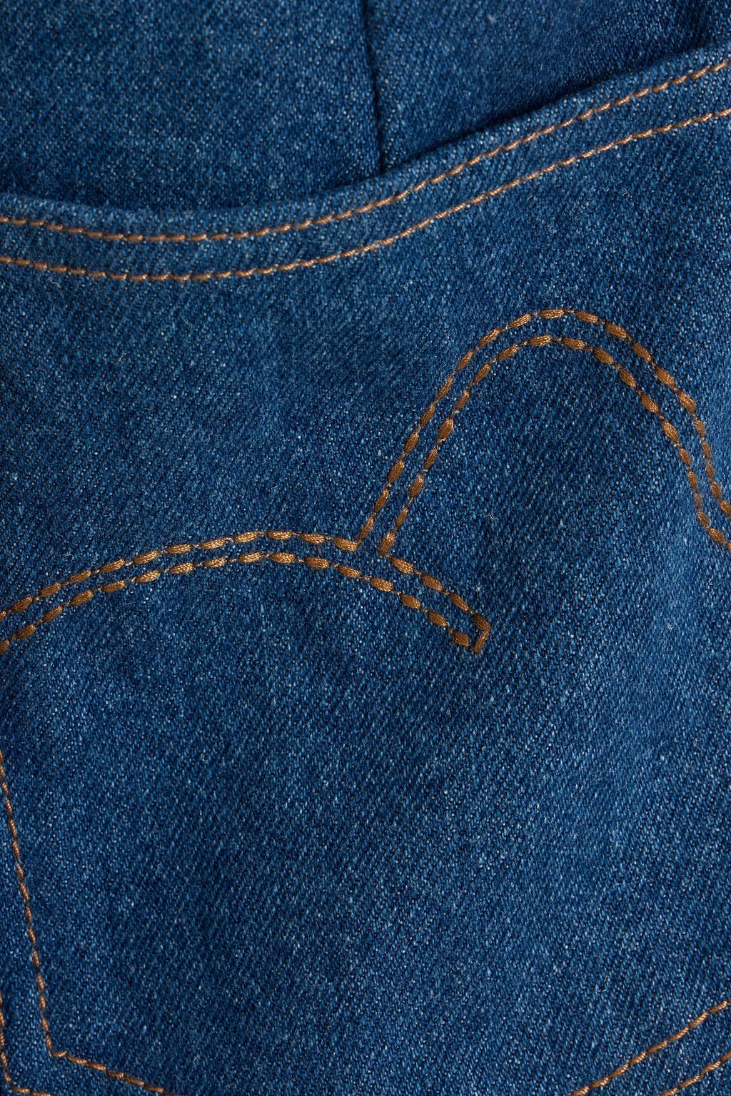 FARM RIO Corduroy-paneled high-rise wide-leg jeans