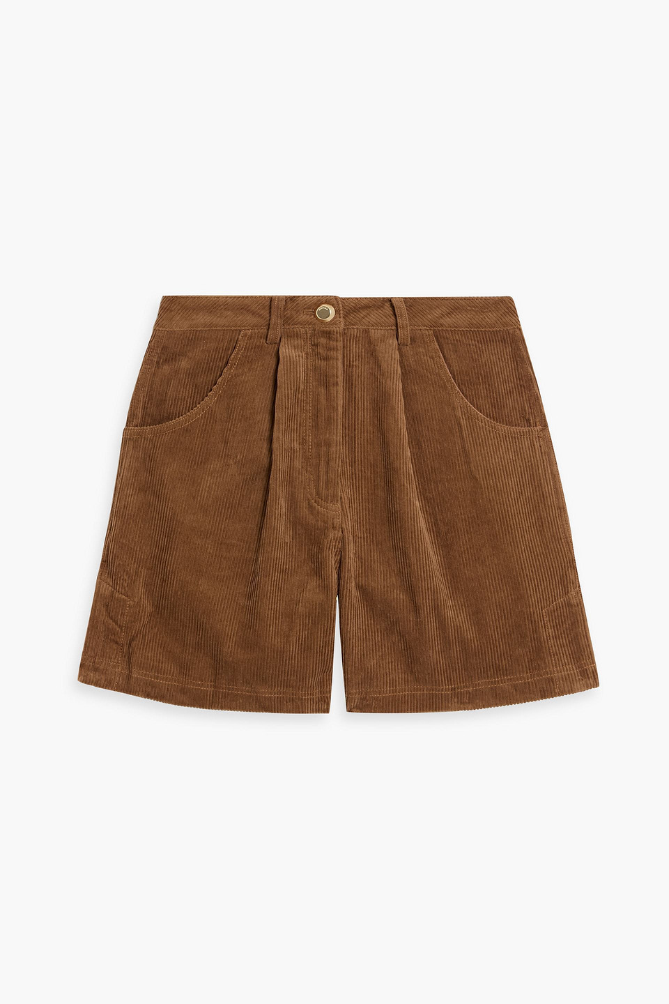 Farm Rio Cotton-corduroy Shorts In Brown