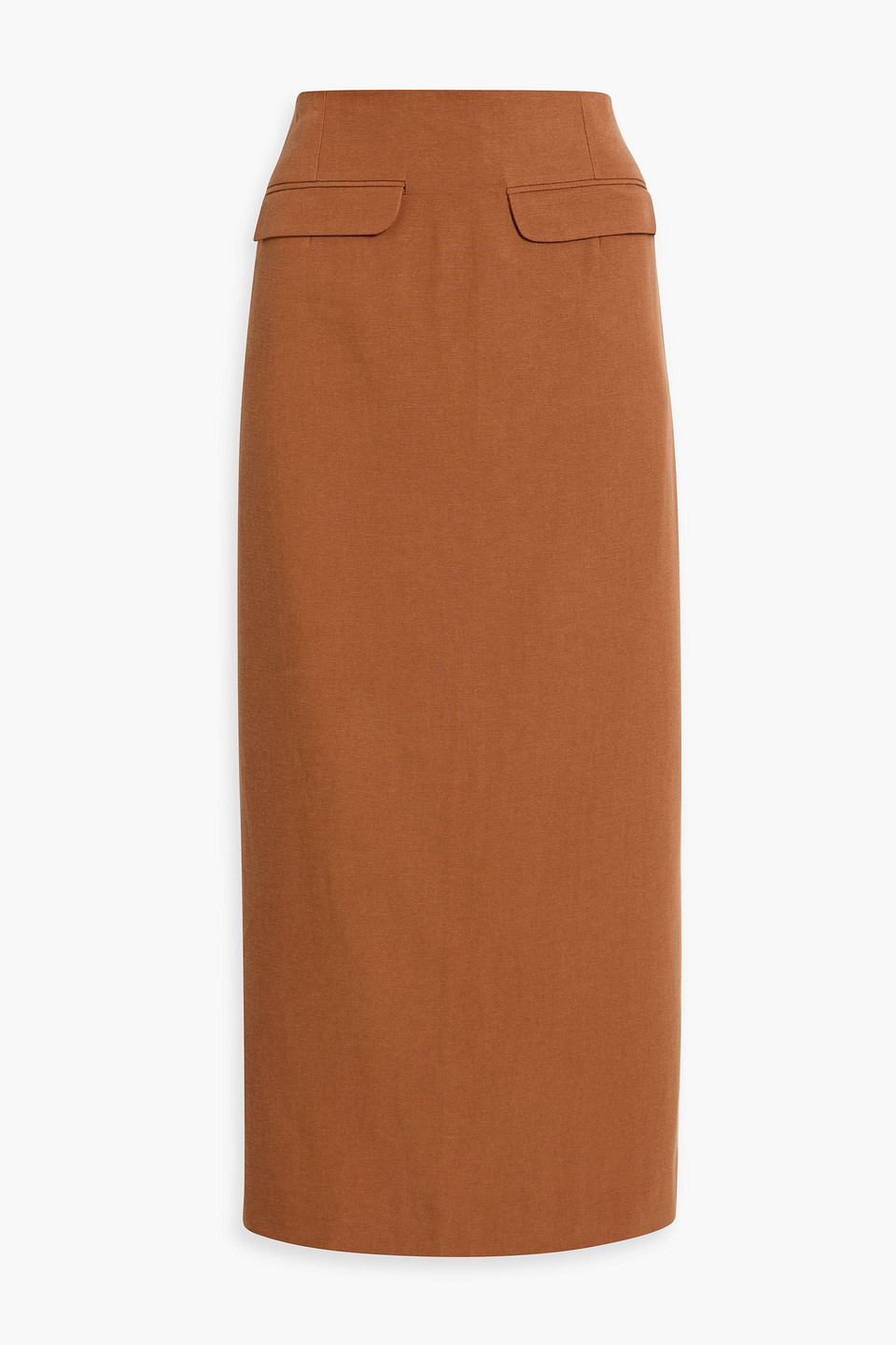 Farm Rio Cotton And Lyocell-blend Midi Skirt In Brown