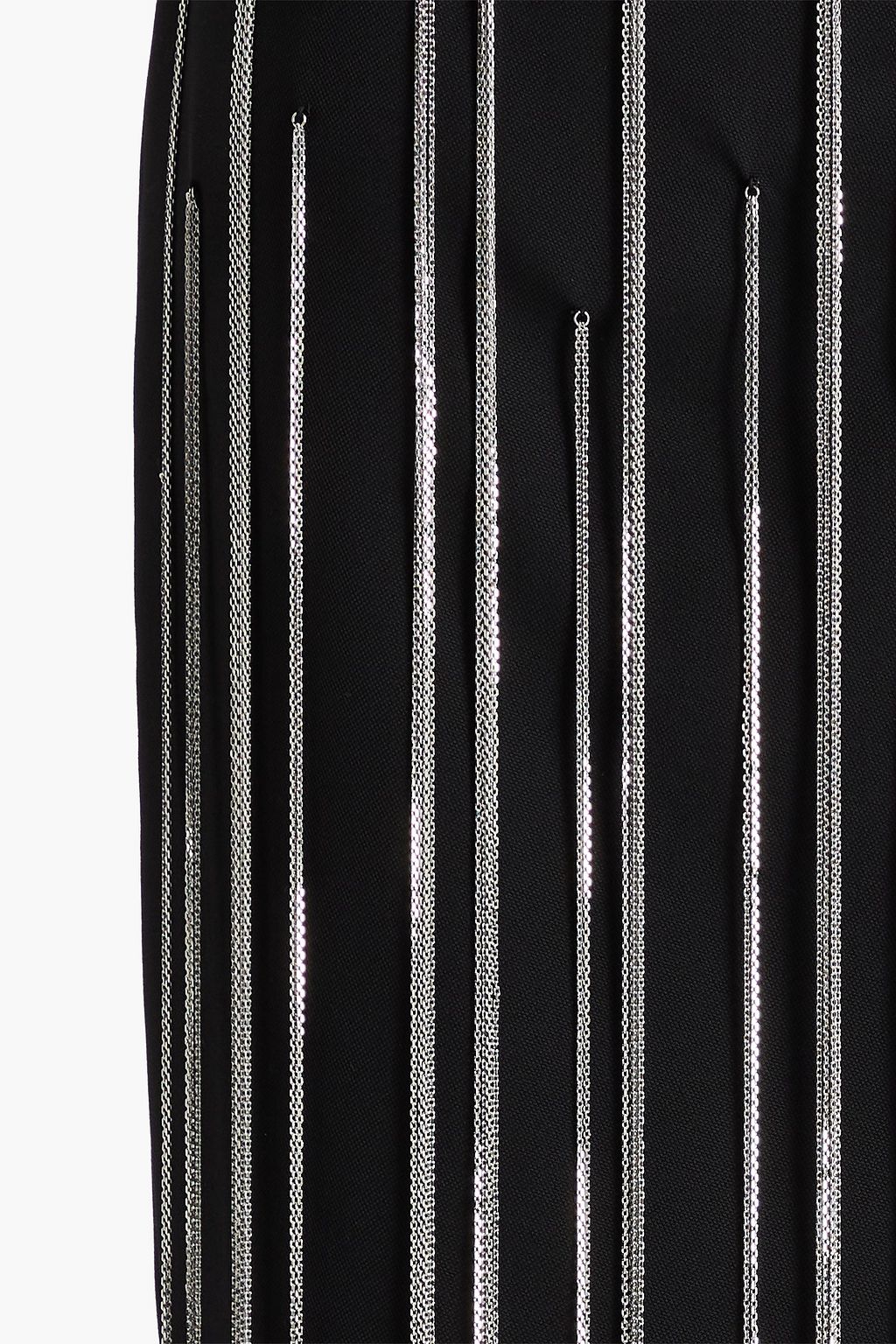 VICTORIA BECKHAM Chain-embellished grain de poudre pencil skirt