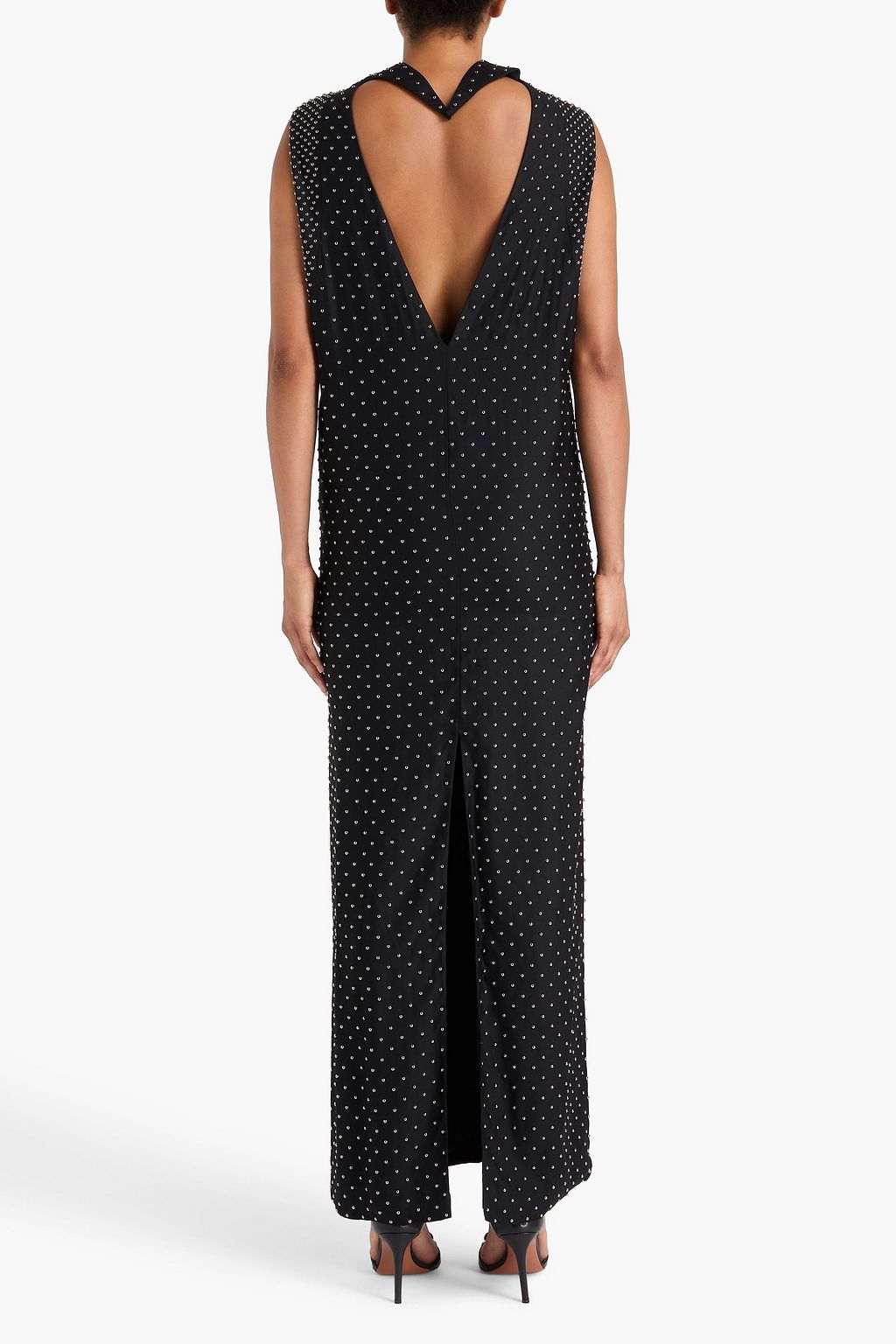 ALAÏA Studded twill maxi dress