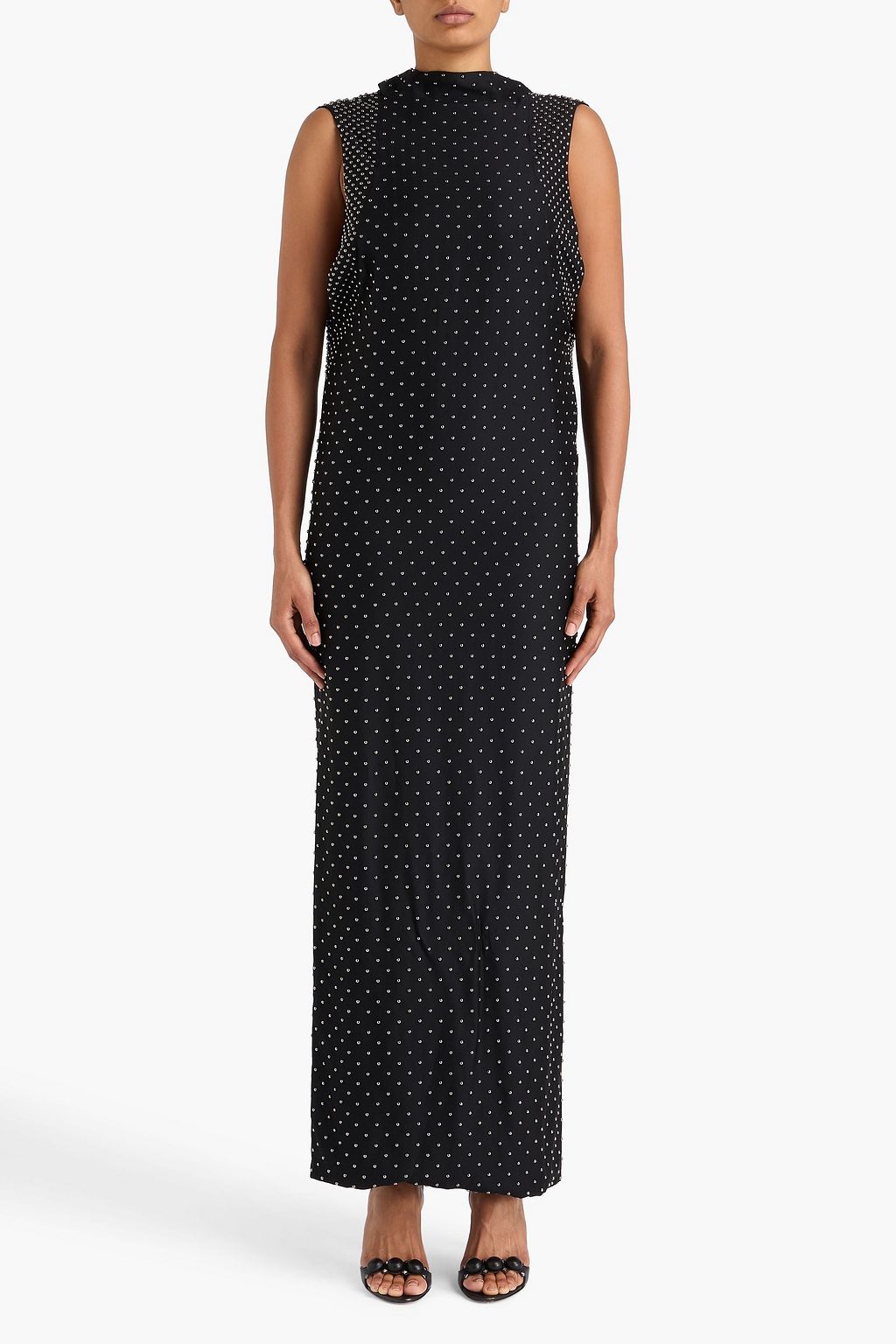 ALAÏA Studded twill maxi dress