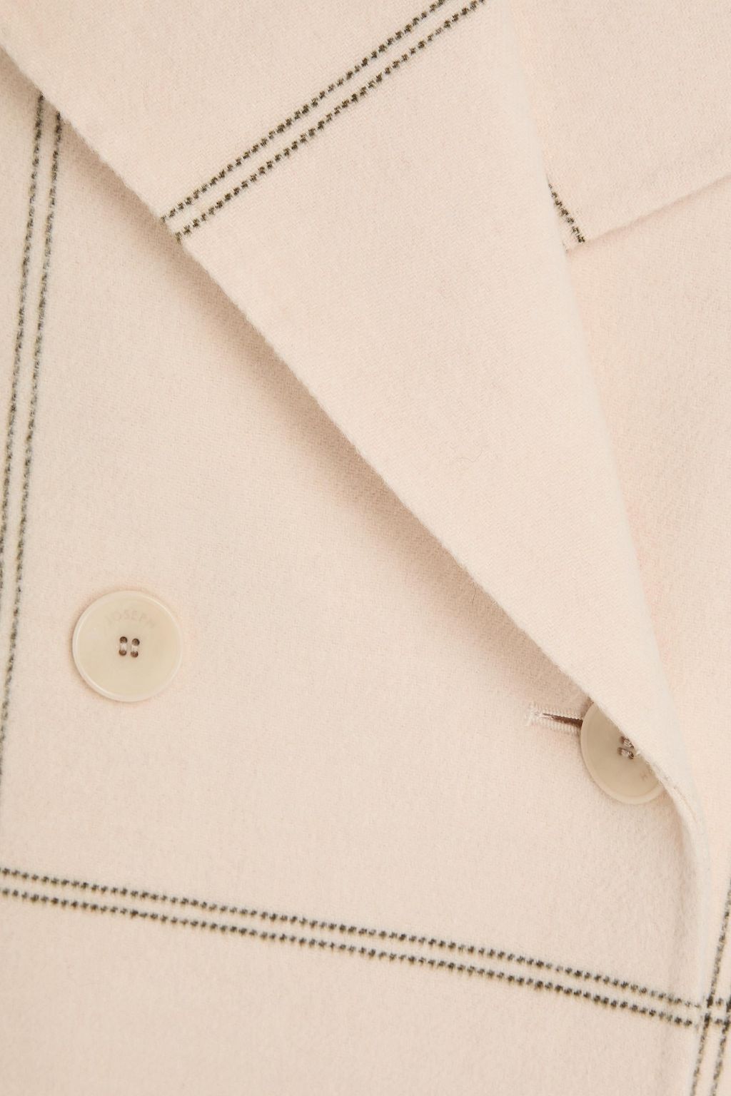 JOSEPH Rollet double-breasted checked wool and cashmere-blend felt coat