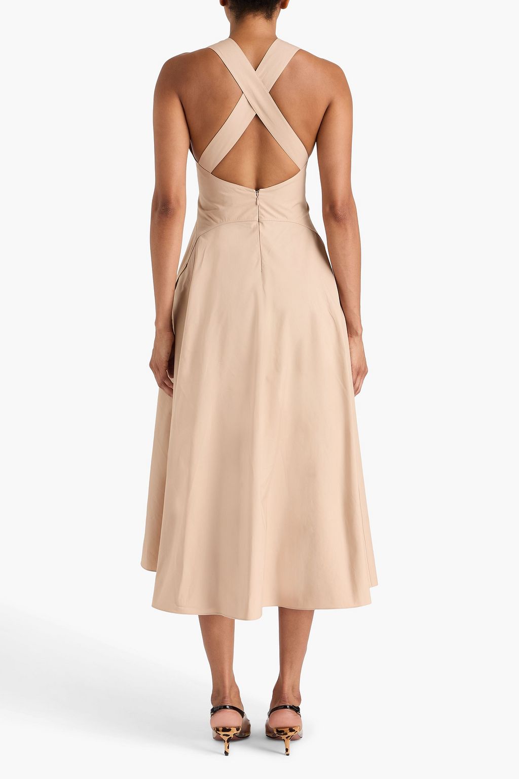 ALAÏA Cotton-poplin midi dress