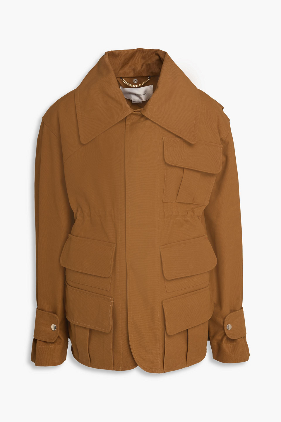 Victoria Beckham Cotton-canvas Jacket In Brown