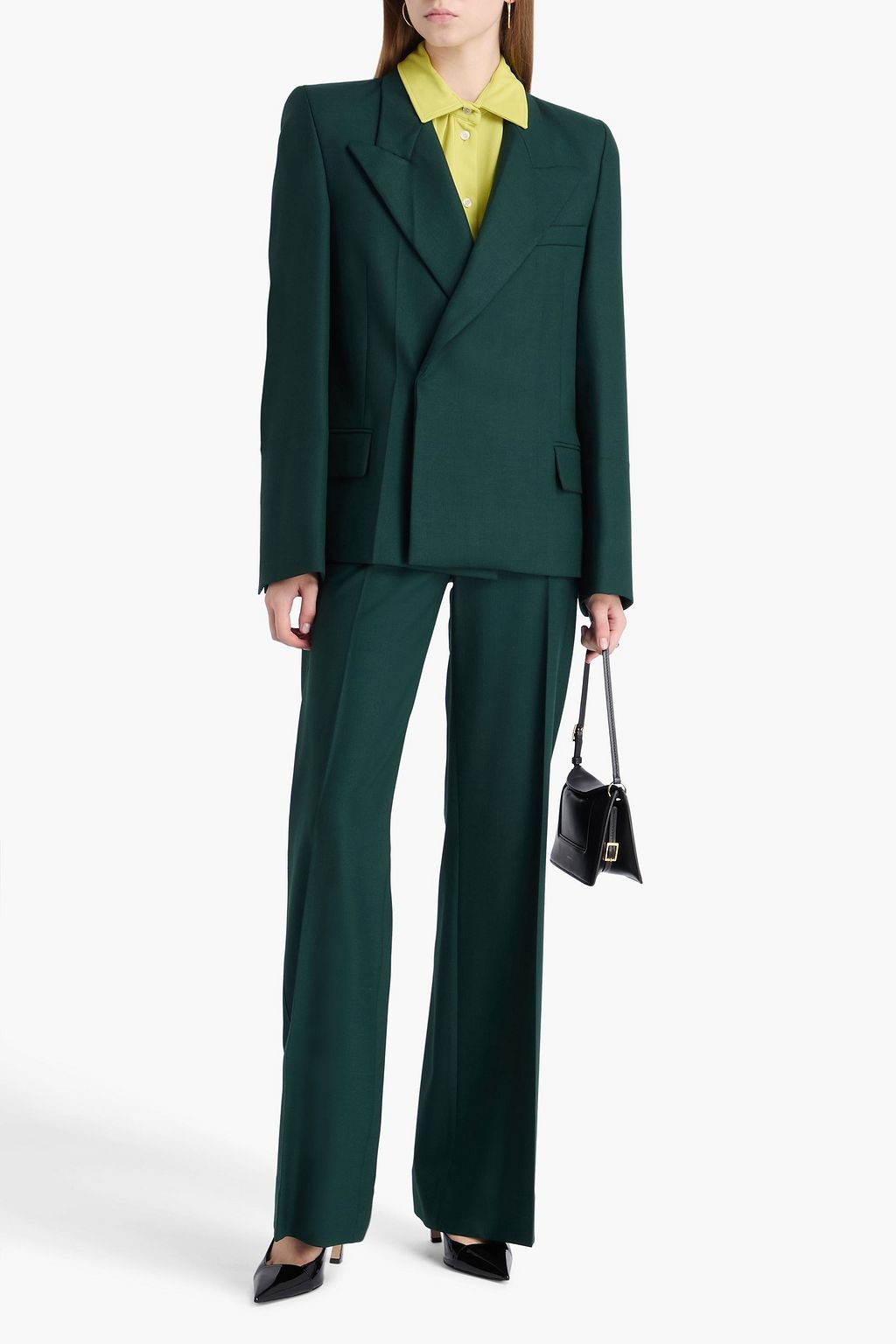 VICTORIA BECKHAM ツイル ダブルブレストブレザー