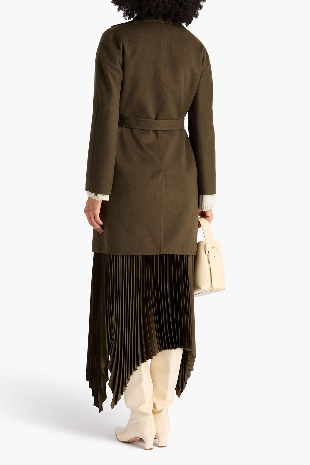 JOSEPH Cranwood belted wool and silk-blend felt coat